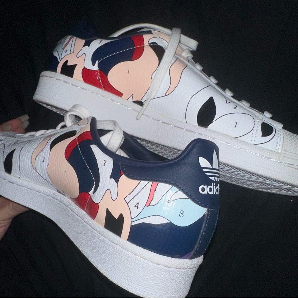 Rare Adidas X Rita Ora Colab Superstar Paint By Number  Sneaker Size w 9